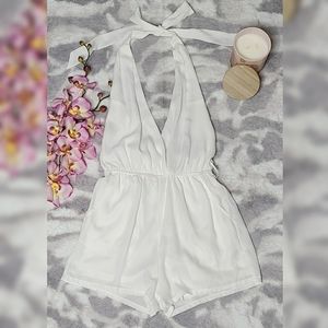 Halter top white romper